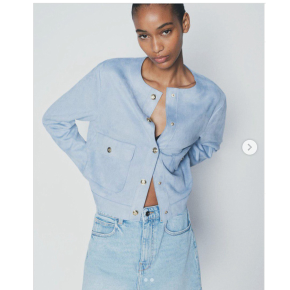 Zara Faux suede short jacket Size XS - Picture 1 of 6